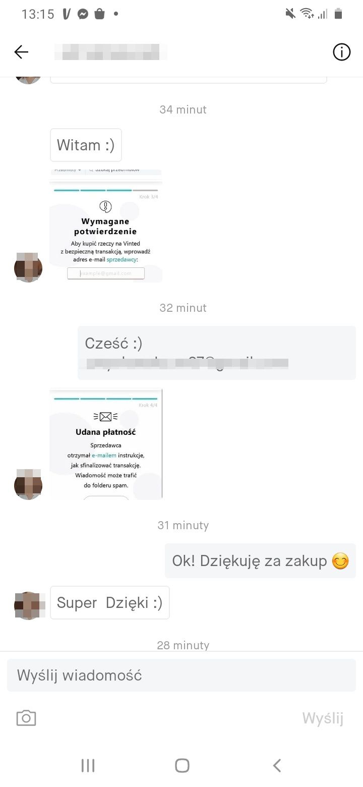 Oszustwo na Vinted