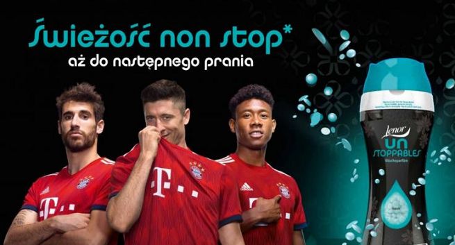 Robert Lewandowski i inne gwiazdy Bayernu Monachium reklamują Lenor Unstoppables (wideo)