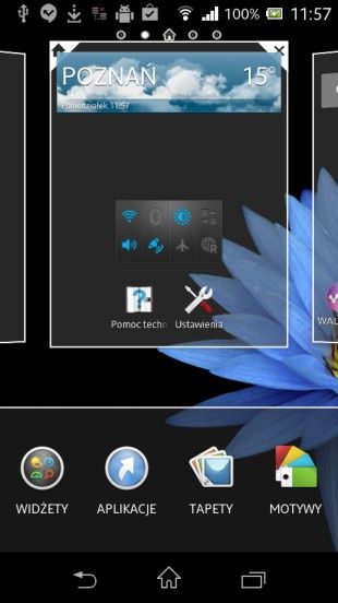 Sony Xperia M pulpity