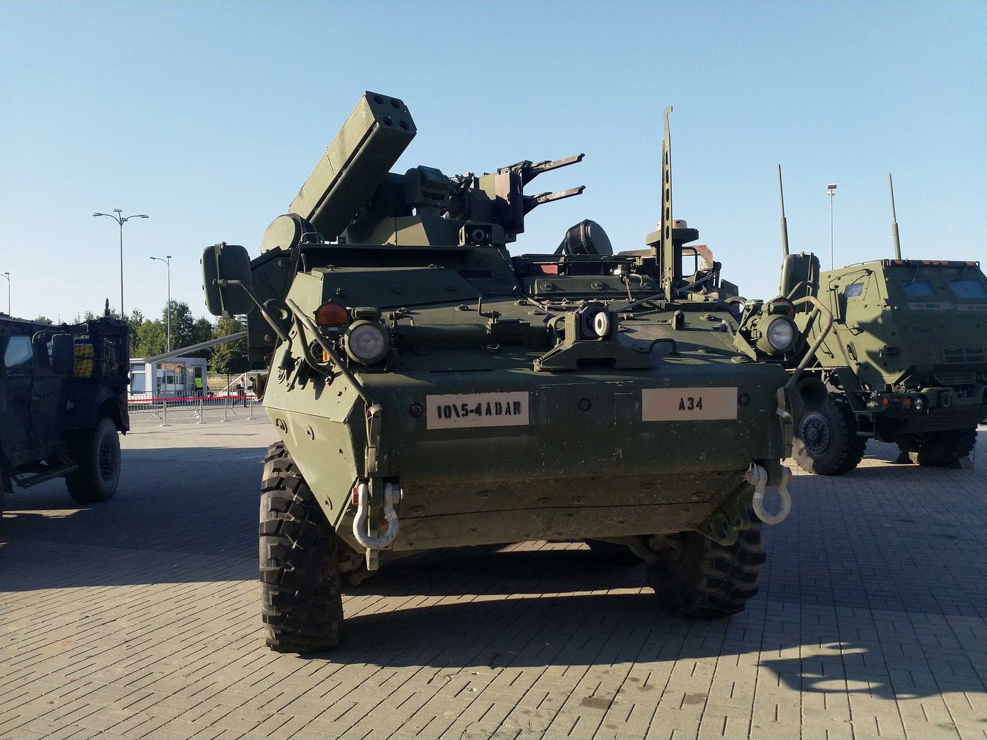 Stryker A1 IM-SHORAD na wystawie US Army podczas targów MSPO 2023.