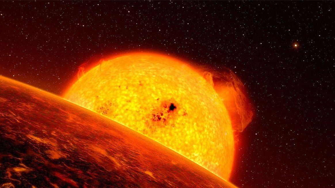 Czerwony olbrzym i planeta