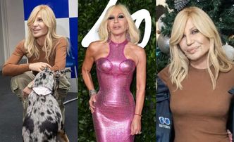 Prawie 70-letnia Donatella Versace zachwyca młodzieńczą aparycją podczas wizyty w schronisku. Przeszła spektakularną PRZEMIANĘ