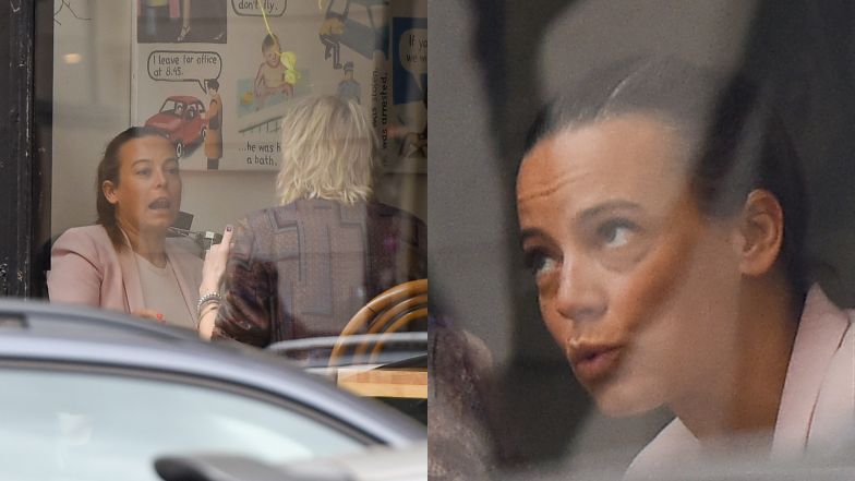 Anna Mucha zostawia auto na awaryjnych i idzie na lunch