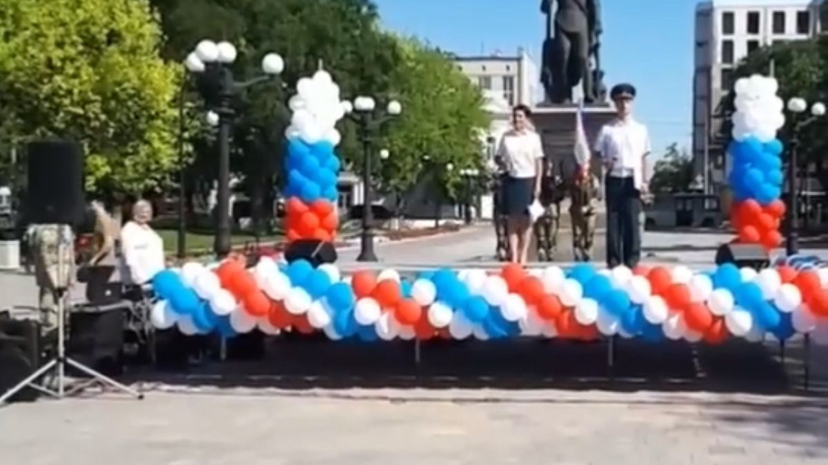 Prawie nikt nie wziął udziału w obchodach Dnia Rosji, które miały miejsce w okupowanym przez najeźdźcę Chersoniu 