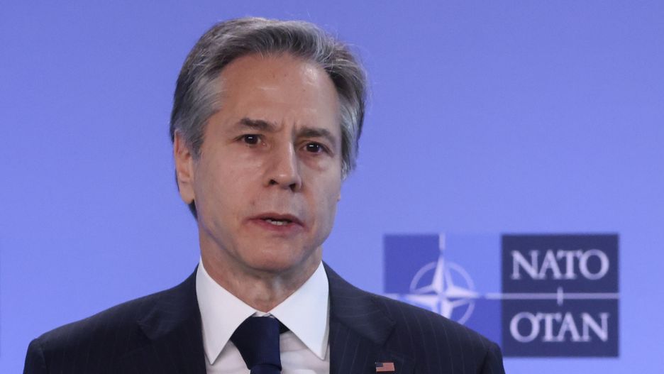 NATO meeting of foreign ministers, in Brusselsepa09800327 US Secretary of State Antony Blinken during a joint news conference before a NATO foreign ministers meeting amid Russia's invasion of Ukraine, at the Alliance's headquarters in Brussels, Belgium, 04 March 2022.  EPA/YVES HERMAN / POOL Dostawca: PAP/EPA.YVES HERMAN / POOL