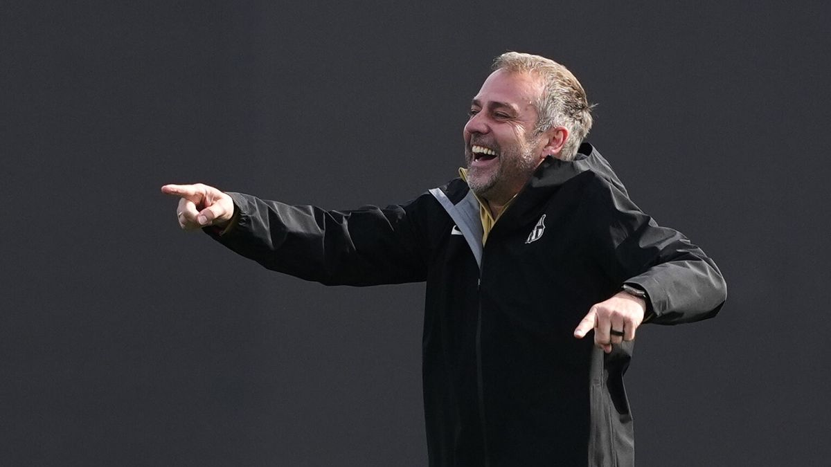 Hansi Flick na treningu FC Barcelony