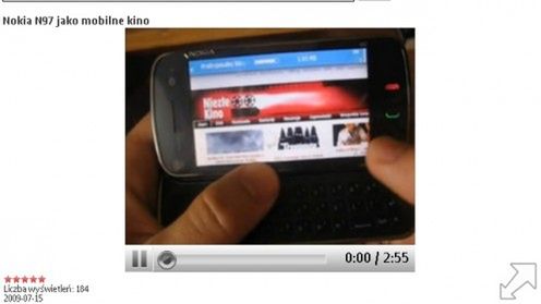 Nokia N97: Oglądaj filmy z YouTube i nadawaj wideo na żywo 2