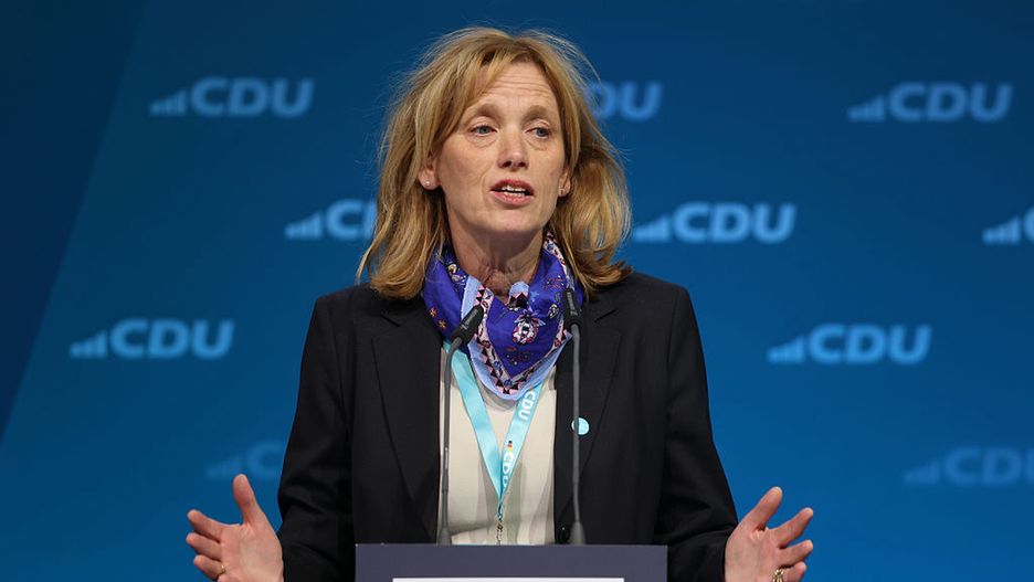 CDU Holds Small Party Congress To Vote On Coalition Contract
BERLIN, GERMANY - APRIL 28: Karin Prien of the German Christian Democrats (CDU), who is to become the next federal education minister, speaks at a CDU small party congress on April 28, 2025 in Berlin, Germany. CDU delegates will vote later today on the coalition contract with the CSU, its Bavarian sister party, and the German Social Democrats (SPD) that will set the policy framework for next federal government. (Photo by Sean Gallup/Getty Images)
Sean Gallup