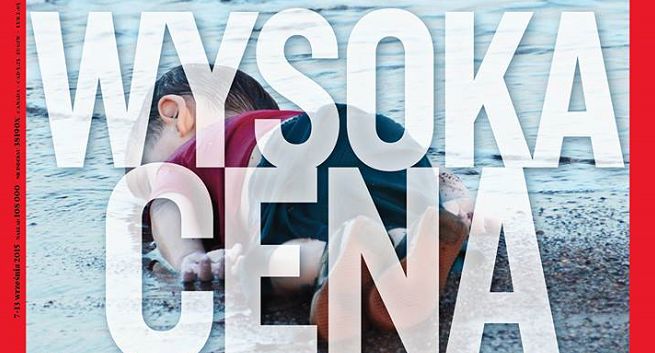 „Wprost” ze zdjęciem martwego syryjskiego dziecka na okładce. „Symbol kryzysu humanitarnego w Europie”