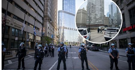 Policja pod Trump Tower. Niebezpieczna sytuacja w Chicago
