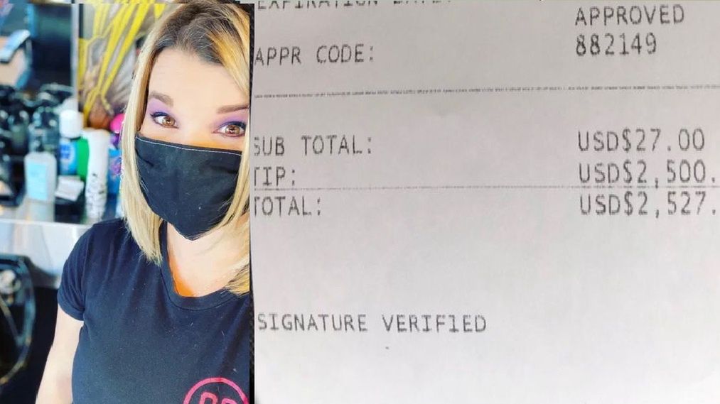 Ilisia Novotny dostała 2,5 tysiąca dolarów napiwku od tajemniczego klienta