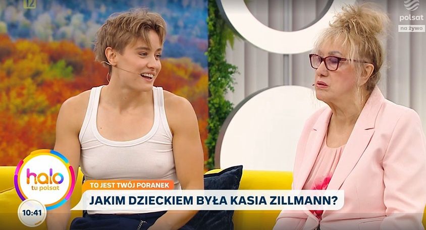 Katarzyna Zillmann z mamą i partnerką w "halo tu polsat"