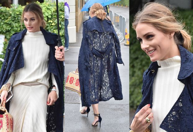 Olivia Palermo w koronkowym płaszczu za 12 tysięcy