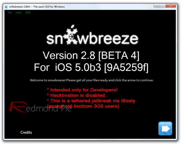 Sn0wbreeze 2.8 beta 4 ze wsparciem dla iOS 5 beta 3