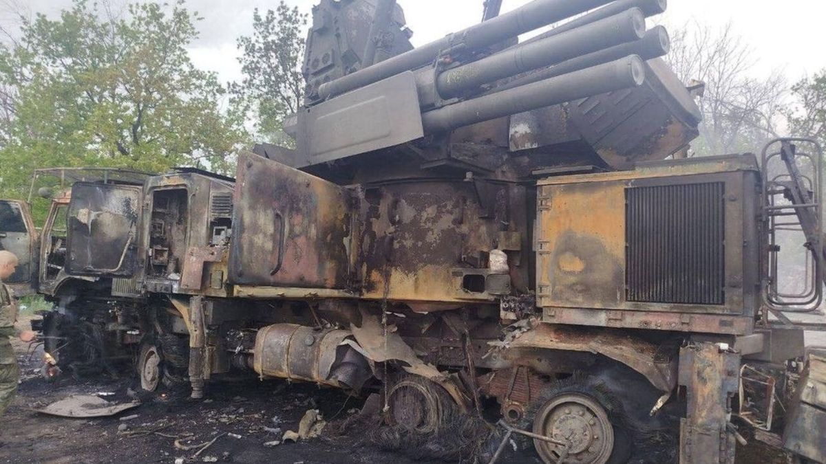Zniszczony system Pantsir-S1