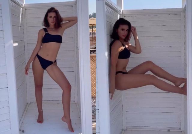 Klaudia Halejcio w bikini na tureckiej plaży