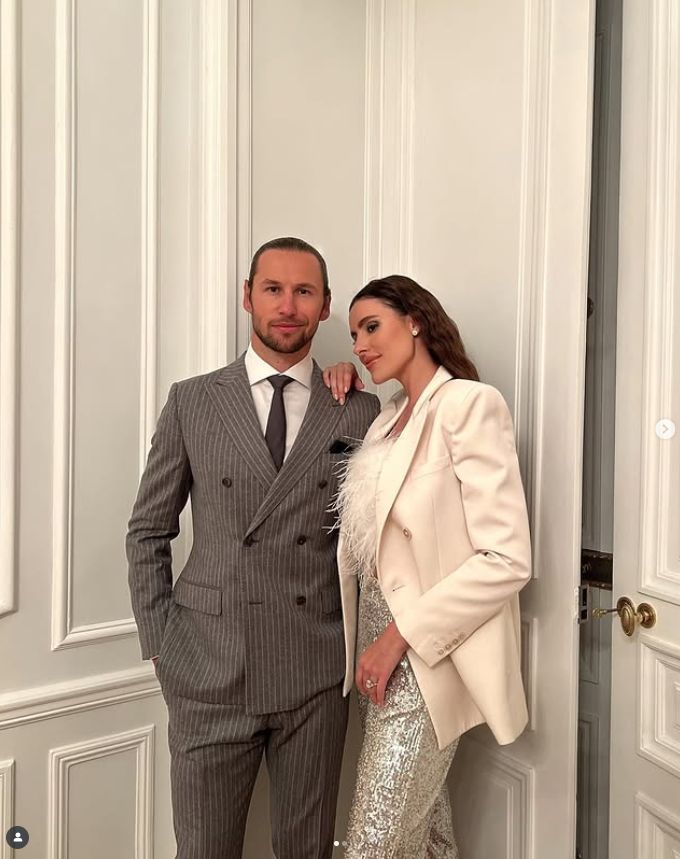 Grzegorz Krychowiak i Celia Jaunat