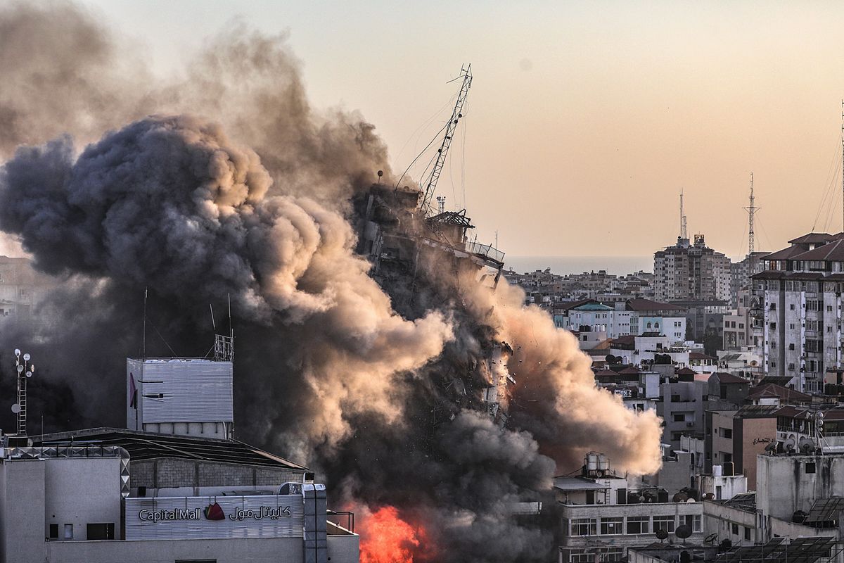 Konflikt Izrael-Palestyna. W strefie Gazy runął kolejny wieżowiec