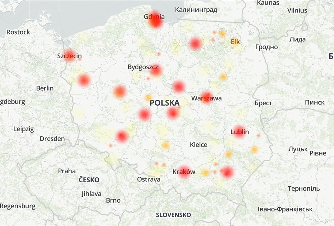 Awaria internetu Multimedia Polska