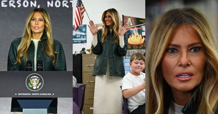 Samotna Melania Trump z wizytą w podstawówce. Plotki o kryzysie w małżeństwie z Donaldem są prawdziwe? (ZDJĘCIA)