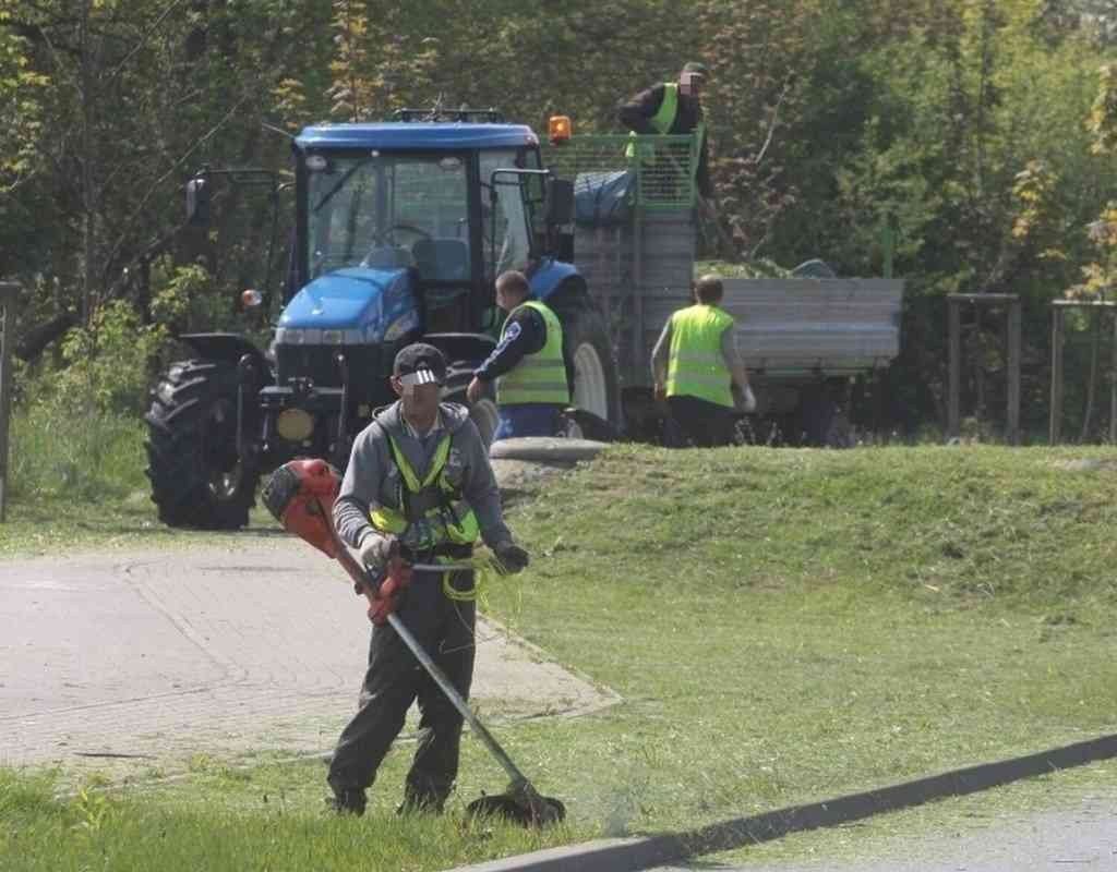 W powiecie świeckim samochód potrącił pracownika koszącego trawę