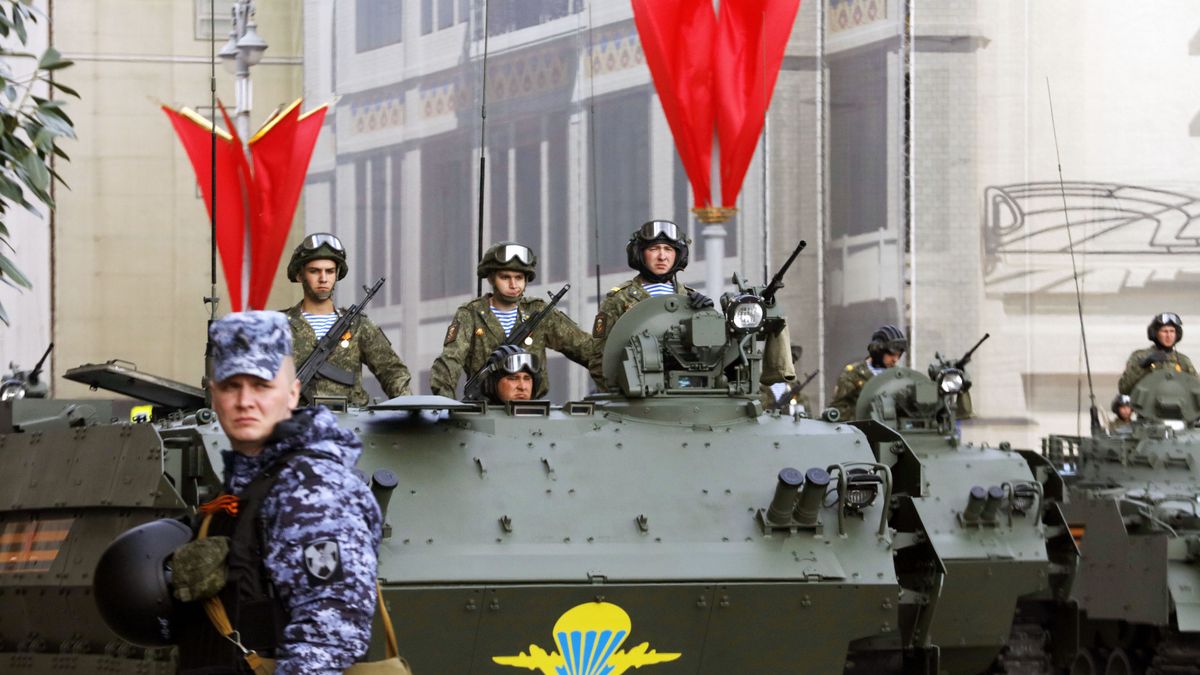 Rehearsal For Victory Day Military Parade Held In Moscow
MOSCOW, RUSSIA - MAY 07: Russian military vehicles and weapons are seen during a rehearsal for the Victory Day military parade, which marks the 80th anniversary of the Victory in the Soviet Union's Great Patriotic War, on May 7, 2025 in Moscow, Russia. (Photo by Tian Bing/China News Service/VCG via Getty Images)
China News Service
great patriotic war, moscow, memorialize