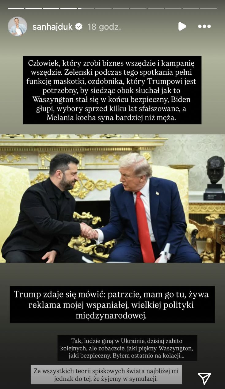 Sandra Hajduk ostro skrytykowała Donalda Trumpa
