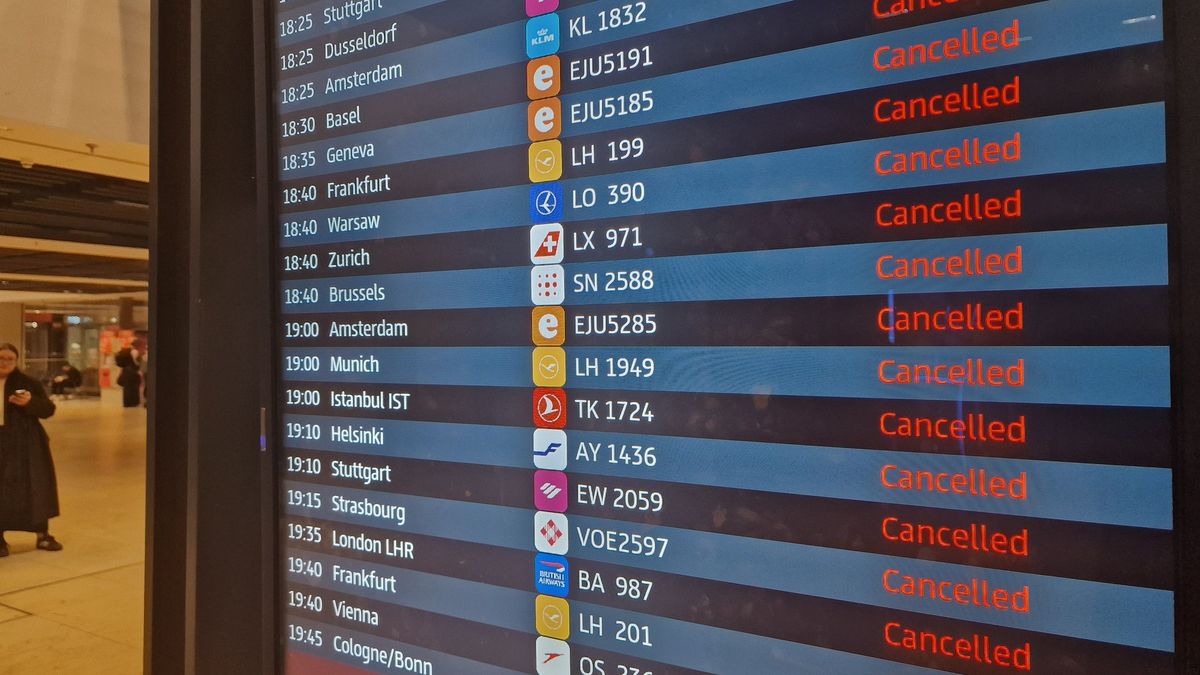 Odwołane loty w Berlinie