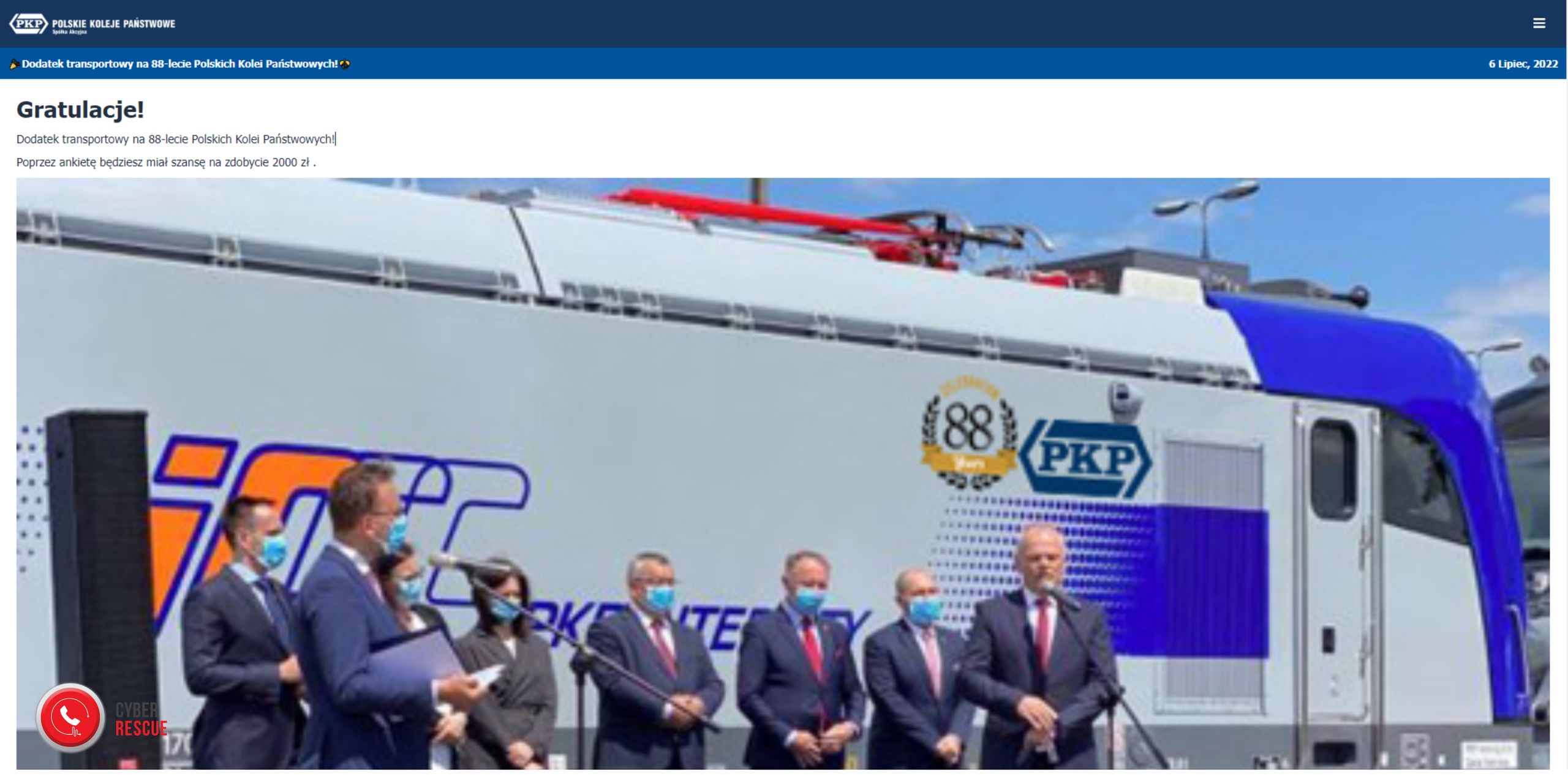 Oszuści w nowej kampanii podszywają się pod PKP.