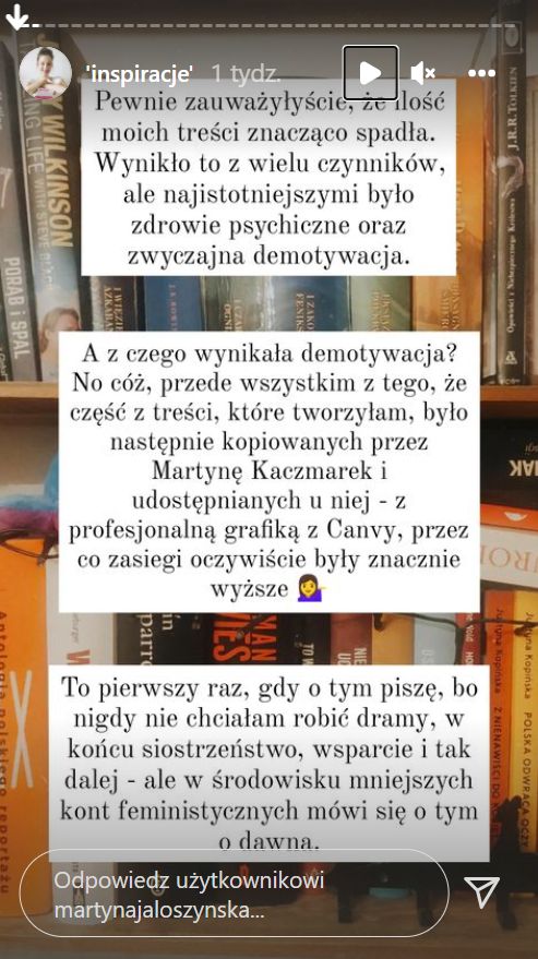 Martyna Kaczmarek kopiowała treści innych influencerek