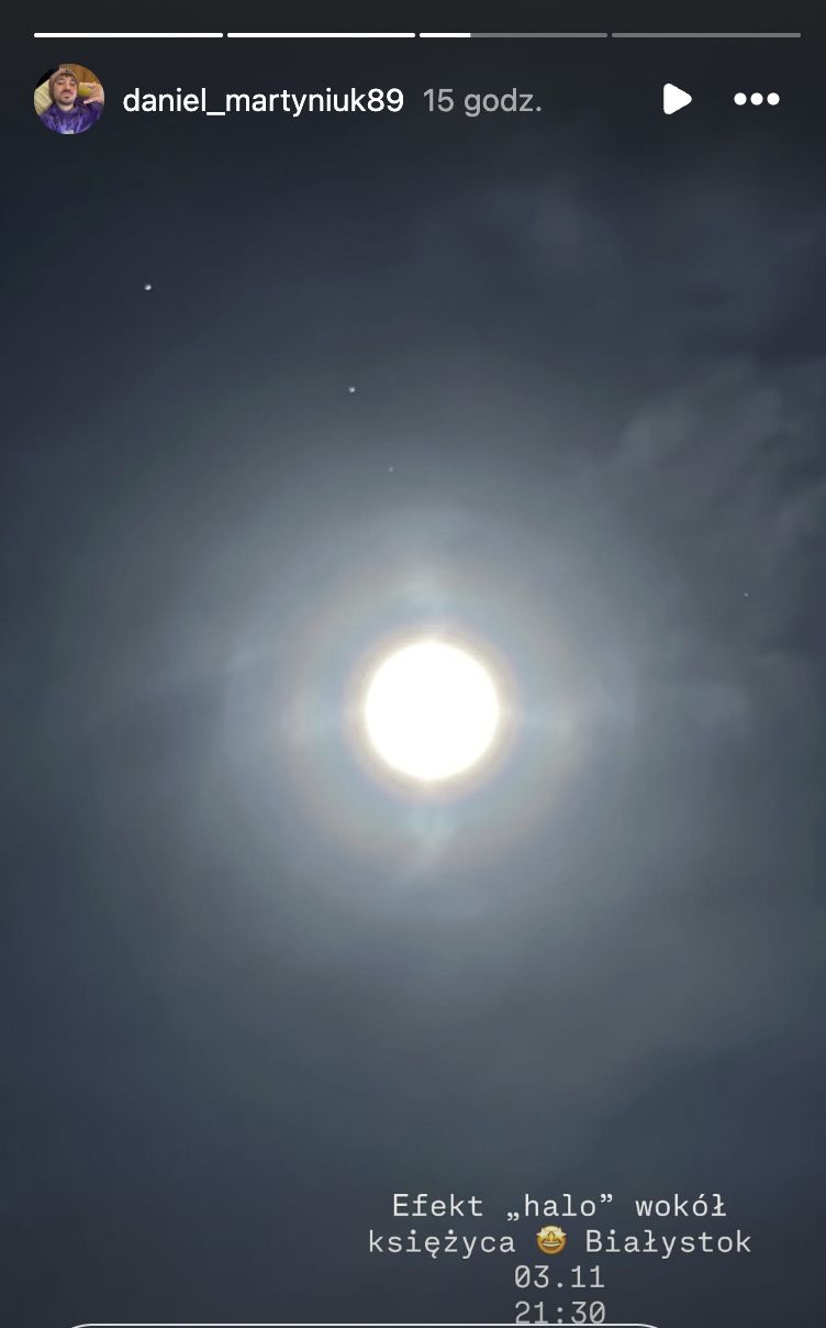 Daniel Martyniuk pokazał zdjęcia księżyca