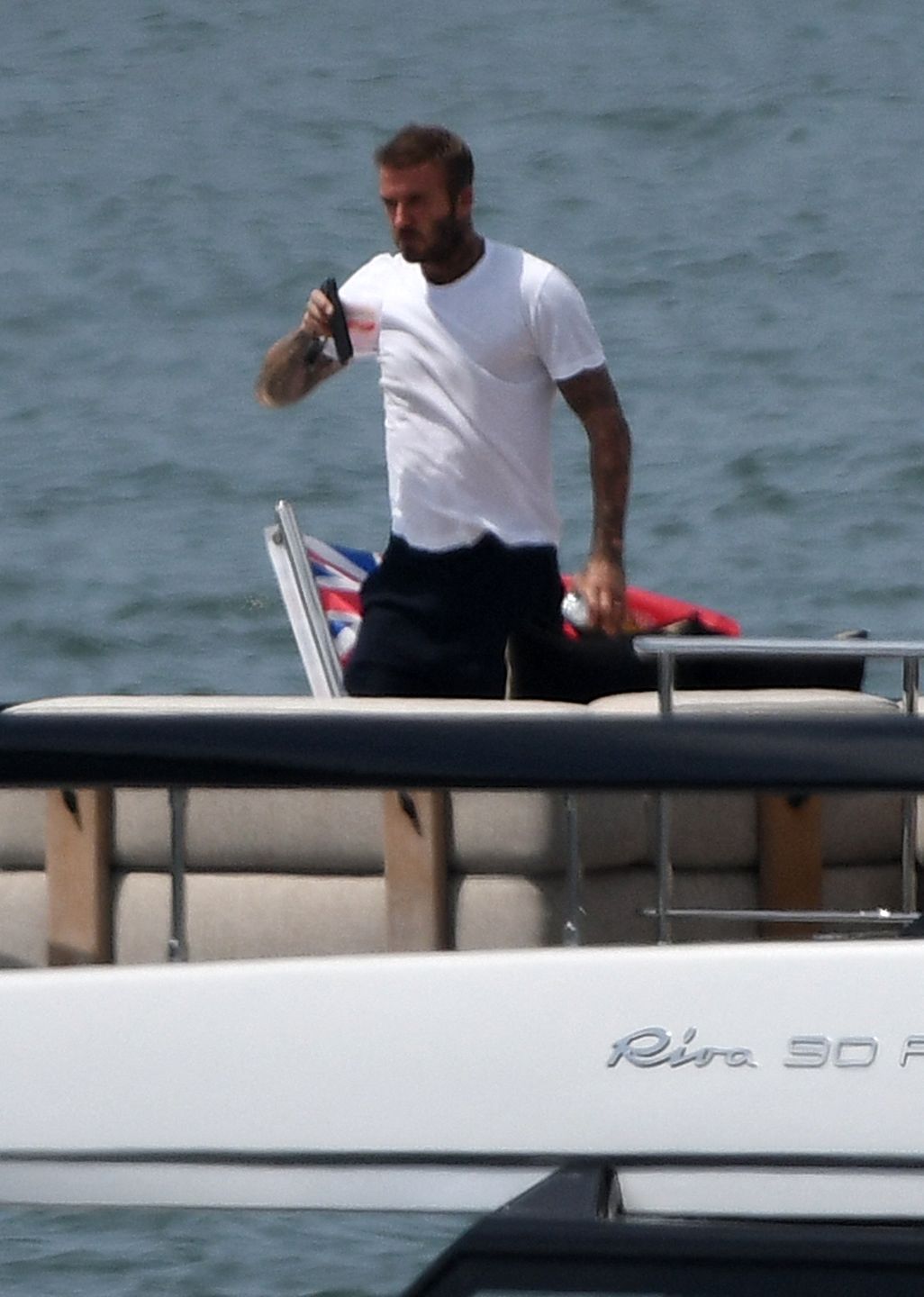 David Beckham na jachcie