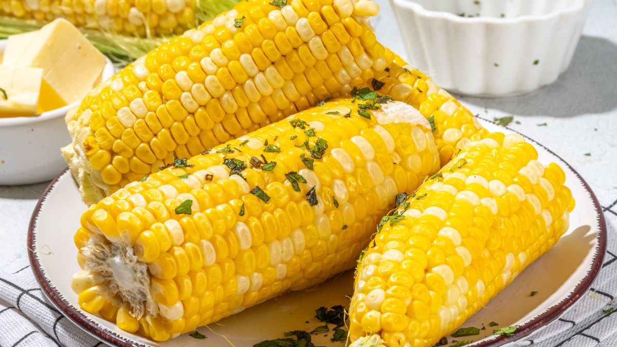 Soczysta i słodka kukurydza gotowana