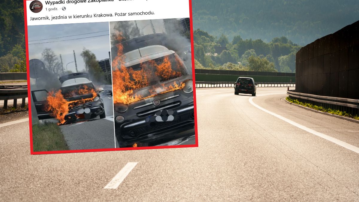 Pożar samochodu na ZAkopiance