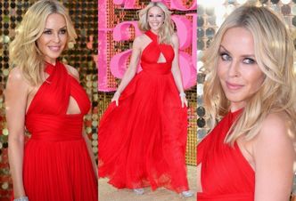48-letnia Kylie Minogue w czerwonej sukience za 22 tysiące! Seksowna? (ZDJĘCIA)