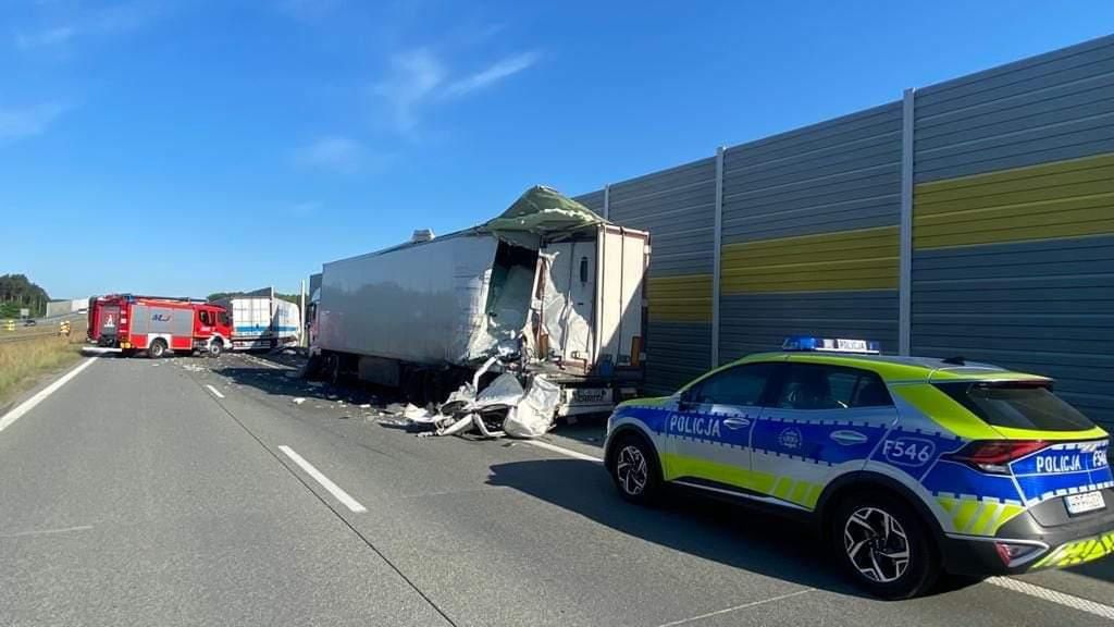 Wypadek ciężarówki
