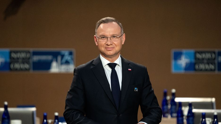 WASHINGTON, DC - JULY 11: President of Poland Andrzej Duda arrives for a meeting of the heads of state of the North Atlantic Council, Indo-Pacifc Partners and the European Union at the 2024 North Atlantic Treaty Organization (NATO) Summit at the Walter E. Washington Convention Center on July 11, 2024 in Washington, DC. NATO leaders convene in Washington this week for the annual summit to discuss future strategies and commitments and mark the 75th anniversary of the alliance's founding. (Photo by Kent Nishimura/Getty Images)