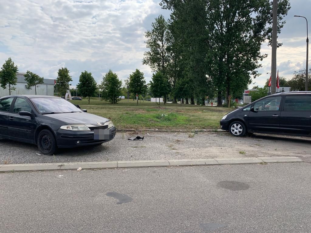 Miejsce parkingowe, z którego został skradziony bus