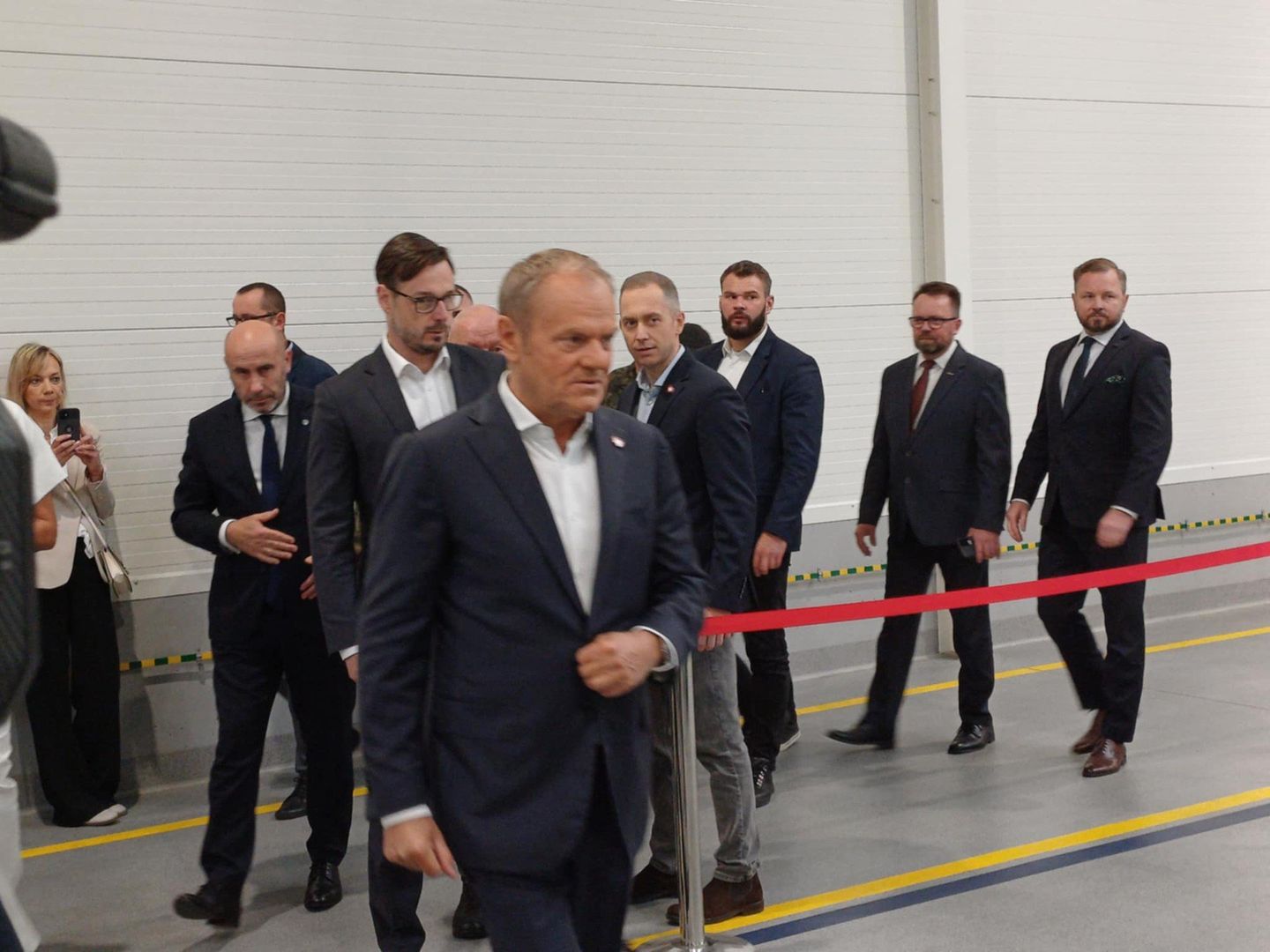 Donald Tuska na otwarciu hali produkcyjnej w Mesko w Skarżysku - Kamiennej