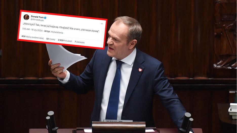 Tusk komentuje słowa Kaczyńskiego i Błaszczaka