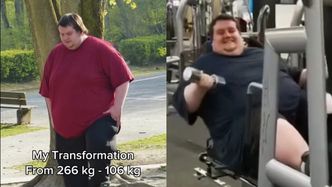 Tiktoker chwali się OGROMNĄ przemianą. Schudł ponad 160 kilogramów! (WIDEO)