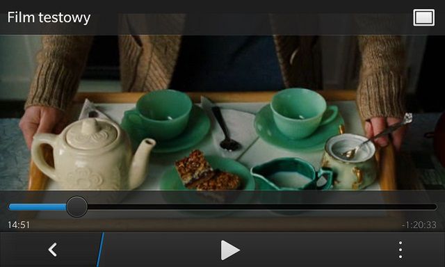 Odtwarzacz wideo w BlackBerry Z10