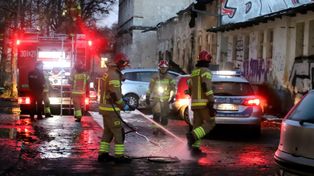 Wrocław: Pożar koło Dworca Głównego PKP