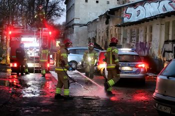 Wrocław: Pożar koło Dworca Głównego PKP