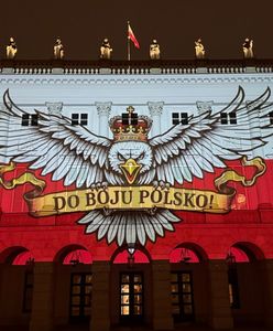 "Zakazana oprawa" z meczu kadry znalazła się na Pałacu Prezydenckim