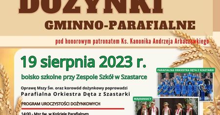 Dożynki w Szastarce 2023. Występy artystyczne, darmowe dmuchańce i inne atrakcje