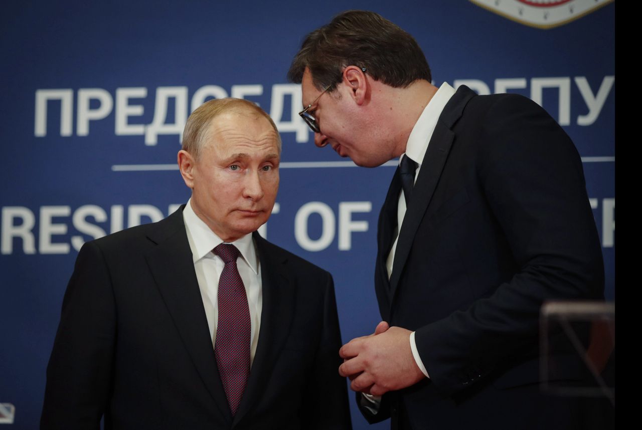 President of Russia Vladimir Putin and President of Serbia Aleksandar Vuczić