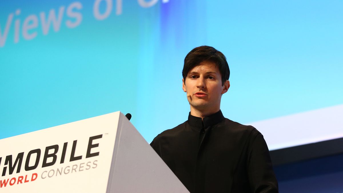 Pavel Durov podczas MWC 2016