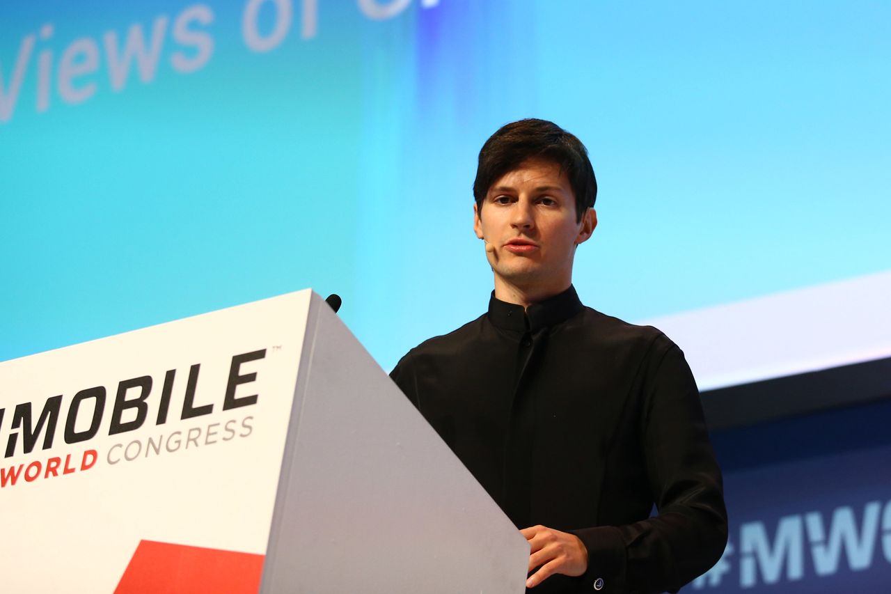 Pavel Durov podczas MWC 2016