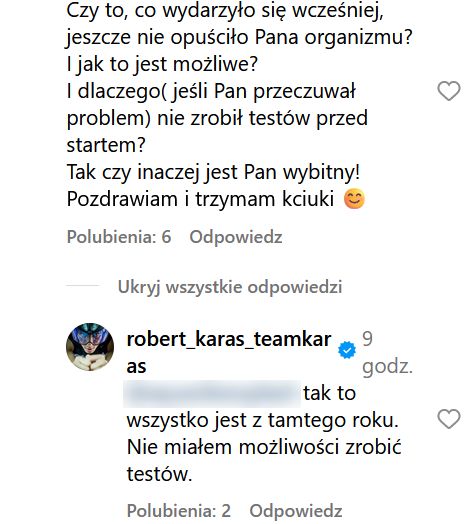 Robert Karaś odpowiada na pytania internautów